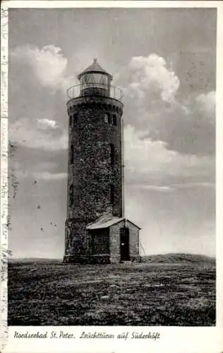 Ak Nordseebad Sankt Peter Ording, Leuchtturm, Süderhöft