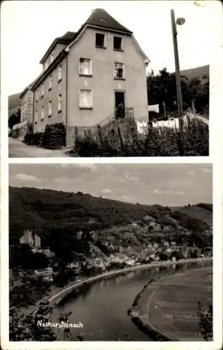 Foto Ak Neckarsteinach in Hessen, Teilansicht, Panorama