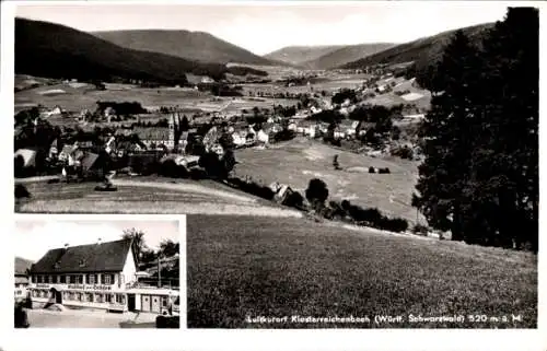 Ak Klosterreichenbach Baiersbronn im Schwarzwald, Panorama, Gasthof und Pension zum Ochsen