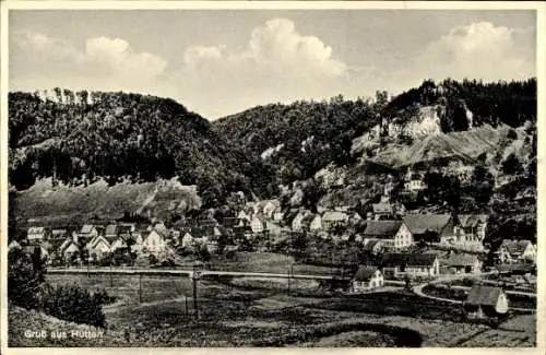 Ak Hütten Schelklingen auf der Schwäbischen Alb, Panorama