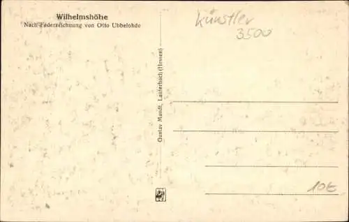 Künstler Ak Ubbelohde, Otto, Kassel, Wilhelmshöhe