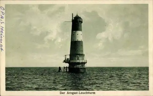 Ak Arngast-Leuchtturm, Meer