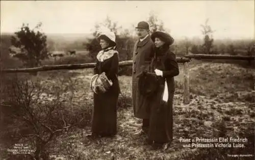 Ak Prinz und Prinzessin Eitel Friedrich von Preußen, Prinzessin Victoria Luise von Preußen