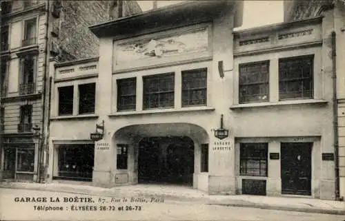 Ak Paris VIIIe Élysée, Garage la Boétie, Rue la Boétie