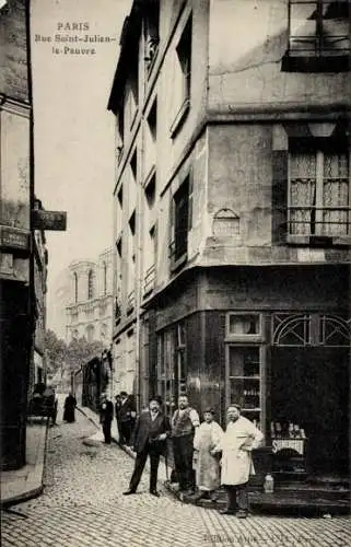 Ak Paris V, Rue Saint Julien le Pauvre