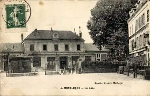 Ak Montlucon Allier, La Gare