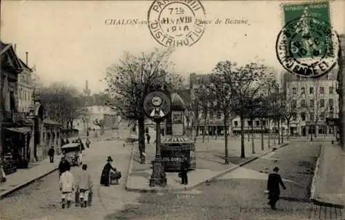 Ak Chalon sur Saône Saône et Loire, Place de Beaune