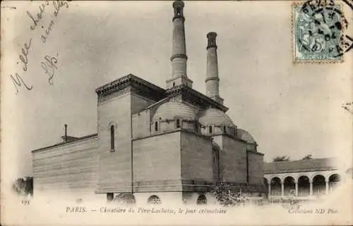 Ak Paris 20. Jahrhundert, Friedhof Père Lachaise, Krematorium