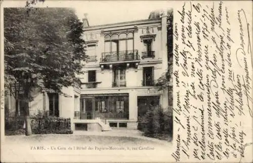 Ak Paris XVII., Rue Caroline, Hotel des Papiers-Monnaie