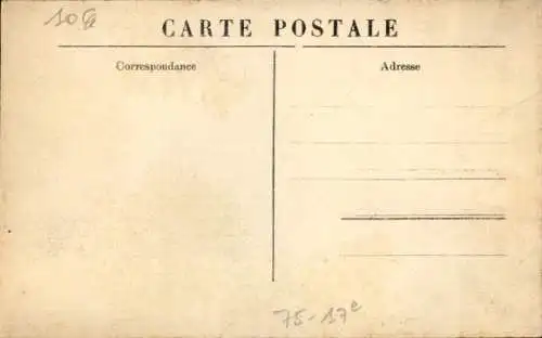 Ak Paris 17., Carrefour Rue Rennequin Rue Fourcroy