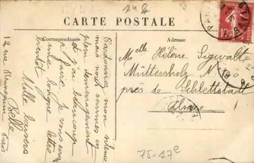 Ak Paris 17., Rue Rennequin