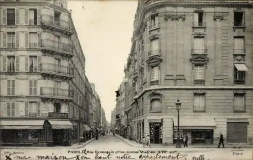 Ak Paris 17. Jahrhundert, Rue Rennequin, Avenue Wagram