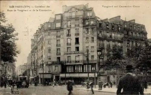 Ak Paris XV Vaugirard, Kreuzung der Rues de Vaugirard und des Konvents