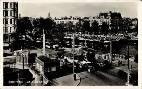 Ak Rotterdam Südholland Niederlande, Jan Kuitenbrug, Brücke, Straßenpartie