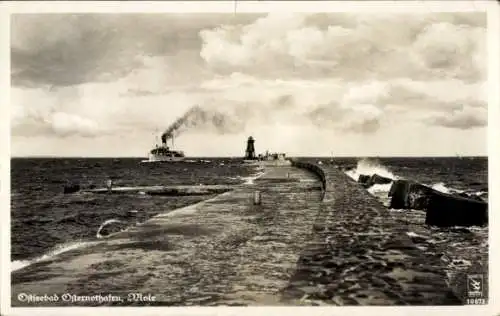 Ak Chorzelin Osternothafen Świnoujście Swinemünde Pommern, Mole