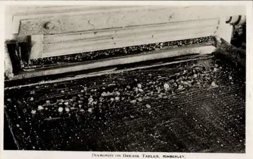 Ak Kimberley Südafrika, Diamanten auf Fetttabellen