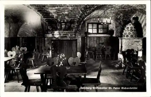 Ak Salzburg in Österreich, Stiftskeller St. Peter Richardstübl