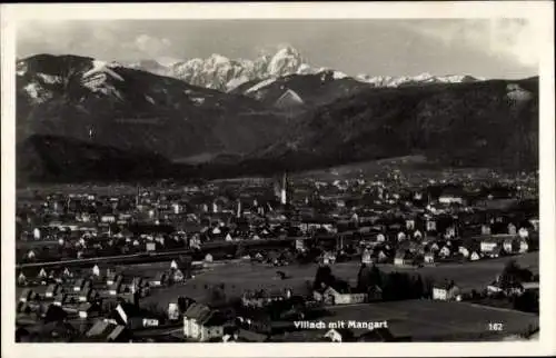 Ak Villach in Kärnten, Panorama mit Mangart