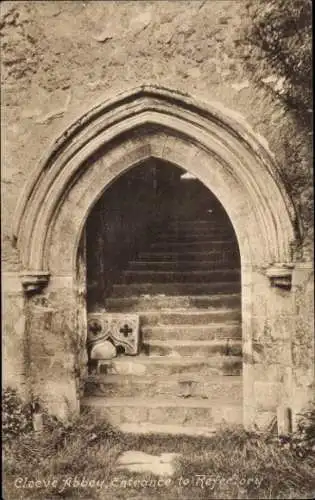 Ak Watchet Somerset England, Cleeve Abbey, Eingang zum Refektorium