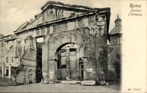 Ak Roma Rom Lazio, Portico d'Ottavia