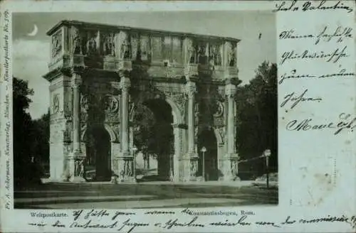 Mondschein Ak Roma Rom Lazio, Constantinsbogen