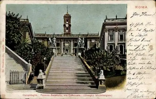 Ak Roma Rom Lazio, Campidoglio, Palazzo Senatorio, ora Comunale