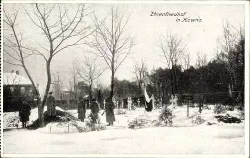 Ak Kaunas Kowno Kauen Litauen, Ehrenfriedhof, I. WK