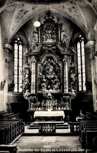 Ak Lochen am See Oberösterreich, Hochaltar der Kirche