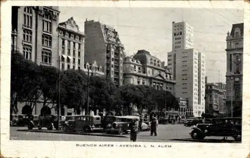 Ak Buenos Aires Argentinien, Avenida Leandro N. Alem