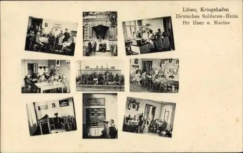Ak Liepaja Libau Lettland, Deutsches Soldatenheim für Heer und Marine