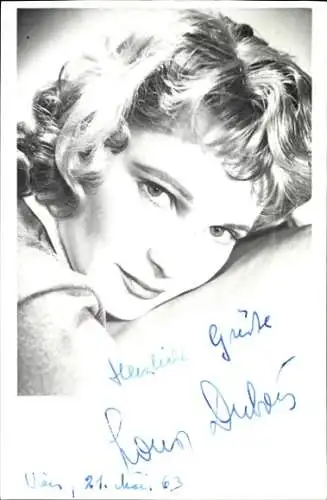 Ak Schauspielerin Lona Dubois, Portrait, Autogramm