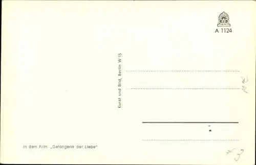 Ak Schauspielerin Annemarie Düringer, Film Gefangene der Liebe, Portrait, Autogramm