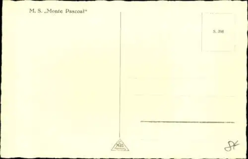 Ak Passagierschiff MS Monte Pascoal, Speisesaal, HSDG