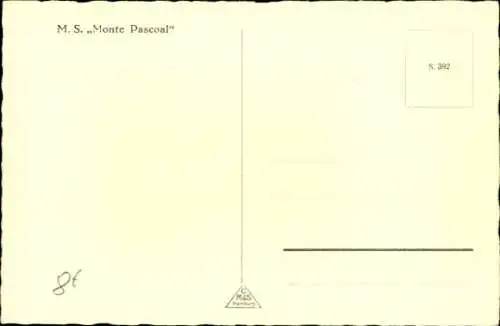 Ak Passagierschiff MS Monte Pascoal, HSDG, Maschinenraum