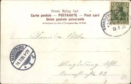 Ak Schnelldampfer Kronprinz Wilhelm, NDL, Rothesand-Leuchtturm, Fischerboot