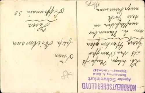 Ak Doppelschrauben-Schnellpostdampfer Kronprinzessin Cecilie, NDL, vor New York