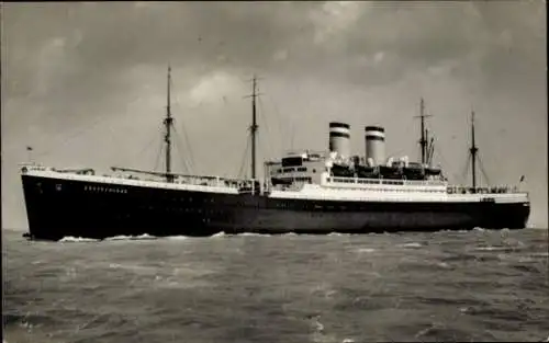 Ak Dampfschiff Deutschland, HAPAG, Ansicht Backbord