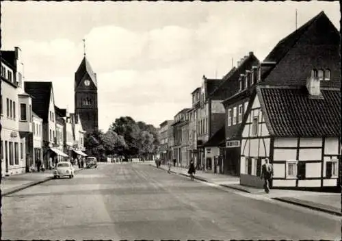 Ak Immigrath Langenfeld im Rheinland, Solinger Straße, Kirchturm, Fachwerkhaus