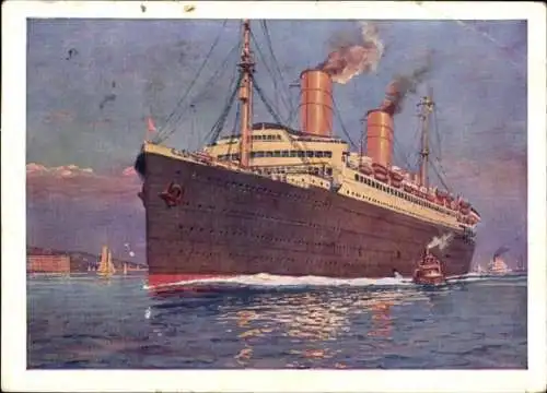 Künstler Ak Dampfer Columbus, Norddeutscher Lloyd Bremen