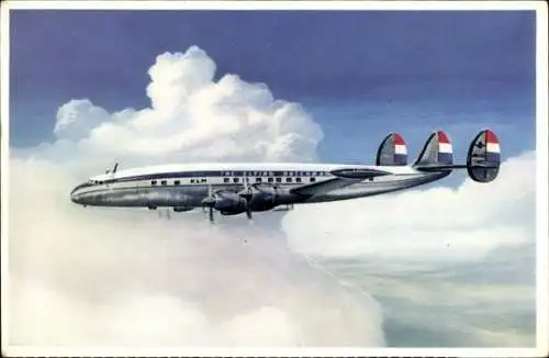 Ak Passagierflugzeug Lockheed Super Constellation L 1049 G, KLM