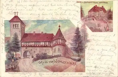 Künstler Ak Silium Holle in Niedersachsen, Burg Wohldenberg, Hotel Restaurant Schloss Wohldenberg