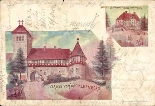 Künstler Ak Silium Holle in Niedersachsen, Burg Wohldenberg, Hotel Restaurant Schloss Wohldenberg