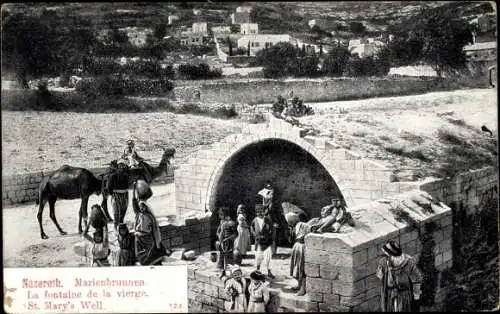 Ak Nazaret Nazareth Israel, Marienbrunnen