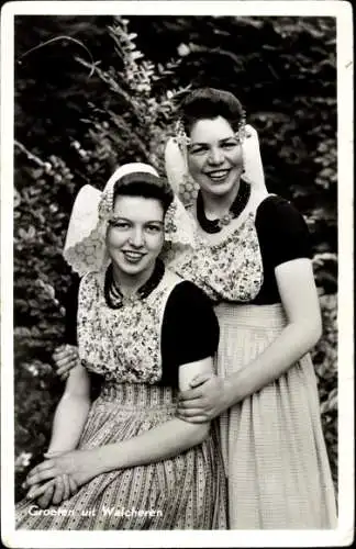 Ak Walcheren Zeeland, Niederländische Volkstrachten