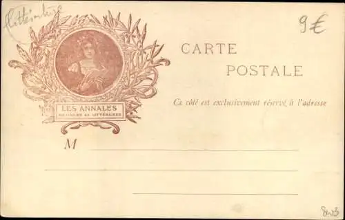 Passepartout Ak Georges d'Esparbès, Schriftsteller, Annales politiques et littéraires