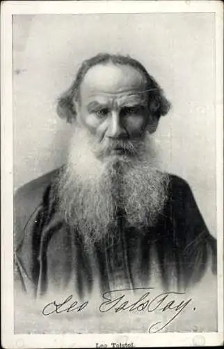 Ak Russischer Schriftsteller Lew Nikolajewitsch Tolstoi, Portrait