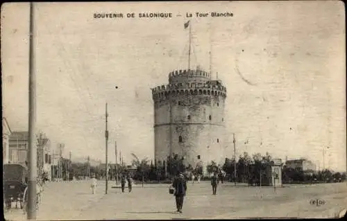 Ak Saloniki Thessaloniki Griechenland, Der Weiße Turm