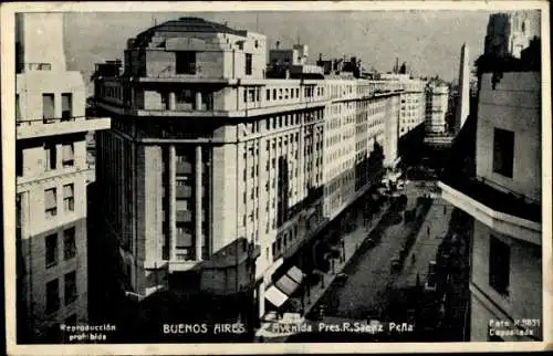 Ak Buenos Aires Argentinien, Avenida Pres R Saenz Pena