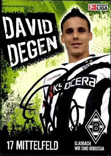Autogrammkarte Fußball, David Degen, Borussia Mönchengladbach