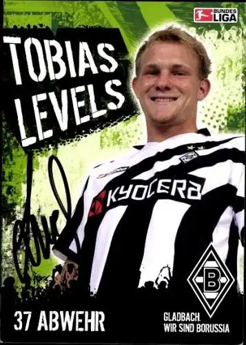 Autogrammkarte Fußball, Tobias Levels, Borussia Mönchengladbach